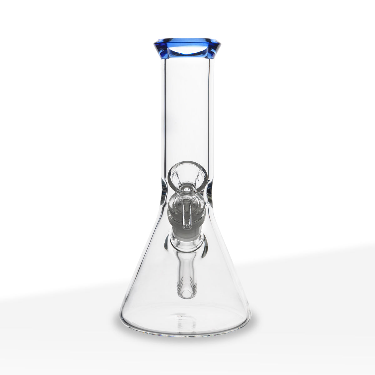 Water Pipe 4mm Color Trim Beaker Bong 8.5" - Boro Glass - by Bio