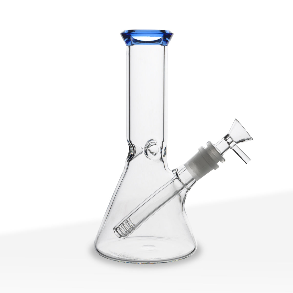 Water Pipe 4mm Color Trim Beaker Bong 8.5" - Boro Glass - by Bio