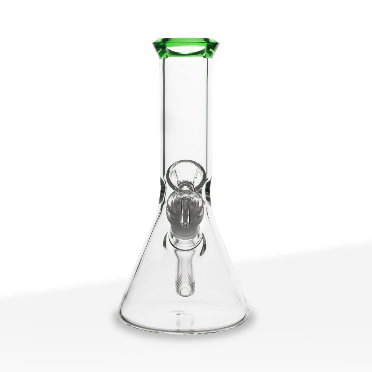 Water Pipe 4mm Color Trim Beaker Bong 8.5" - Boro Glass - by Bio