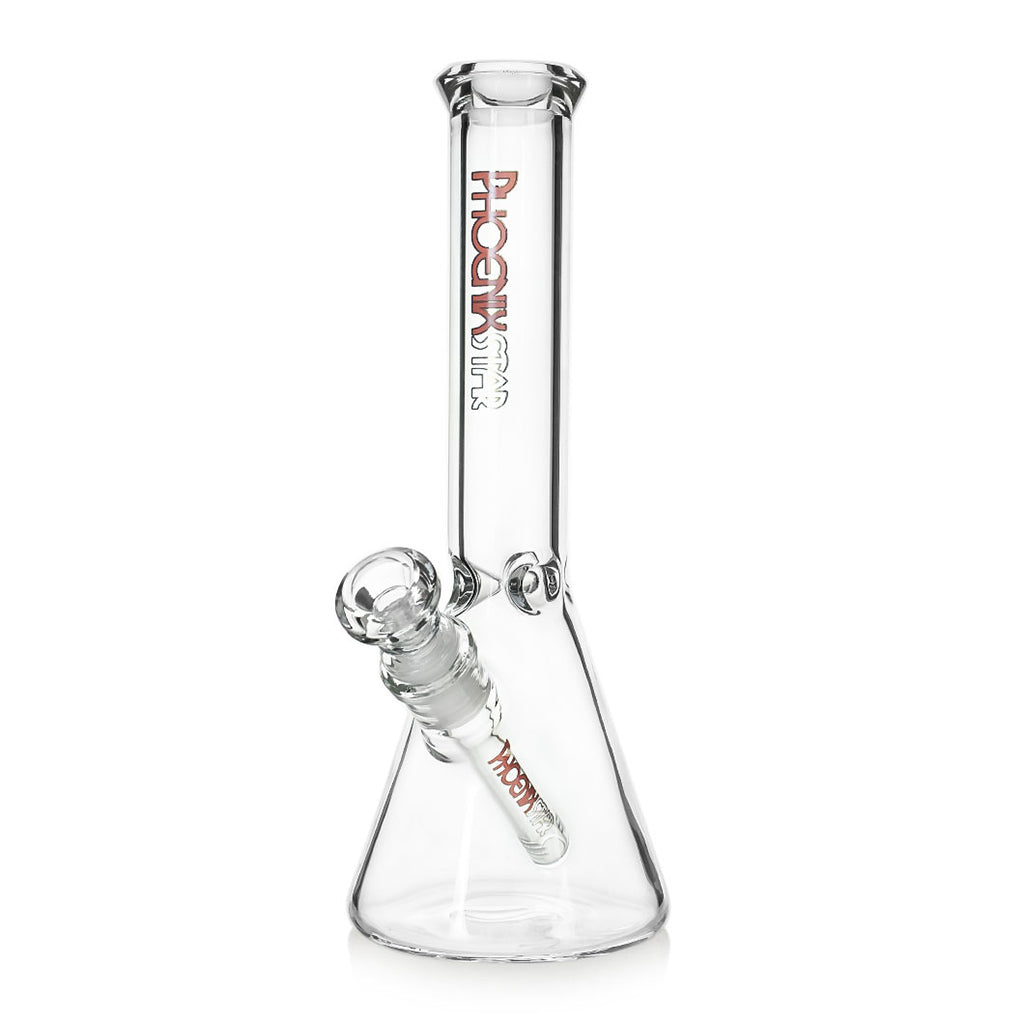 10-inch Phoenix Star pink thick glass beaker bong available at Fat Ass Glass