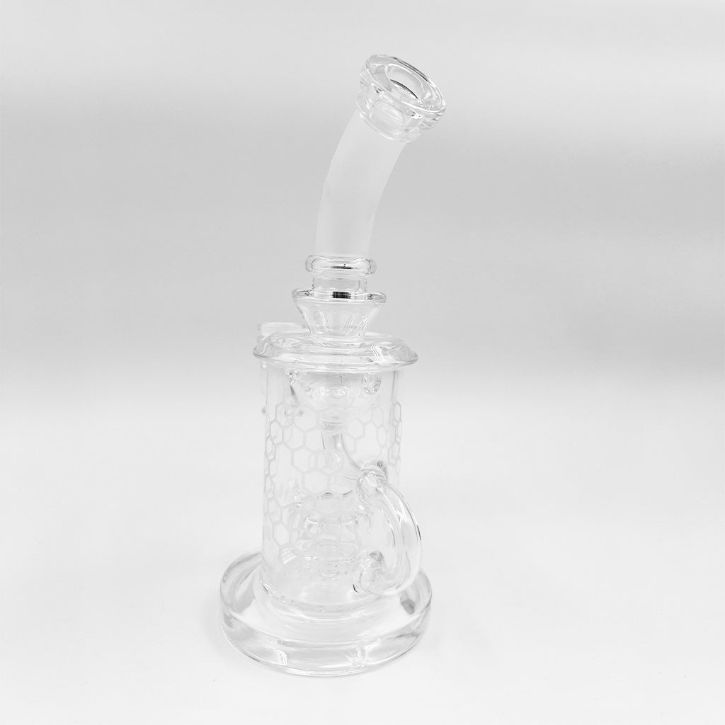 10" Sandblasted Honeycomb Klein Recycler with Slitted Disc Perc
