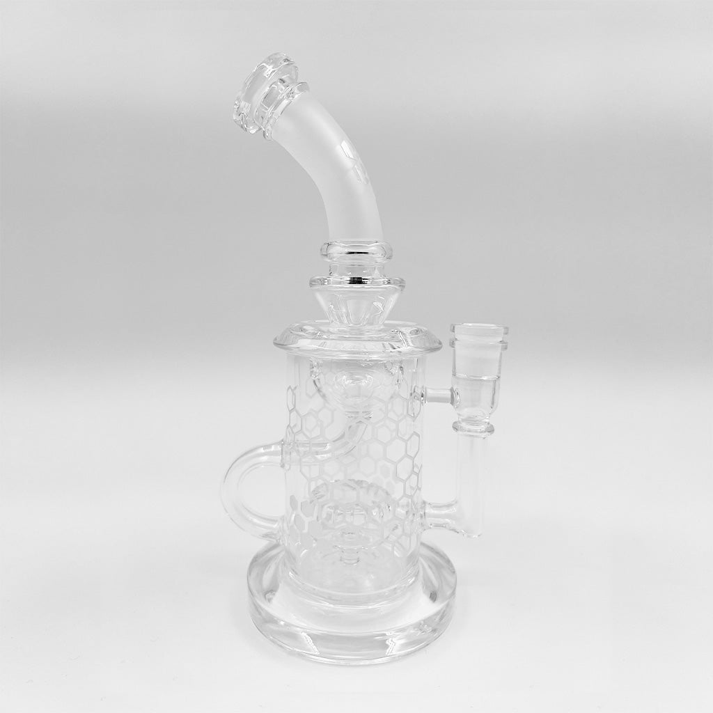 10" Sandblasted Honeycomb Klein Recycler with Slitted Disc Perc