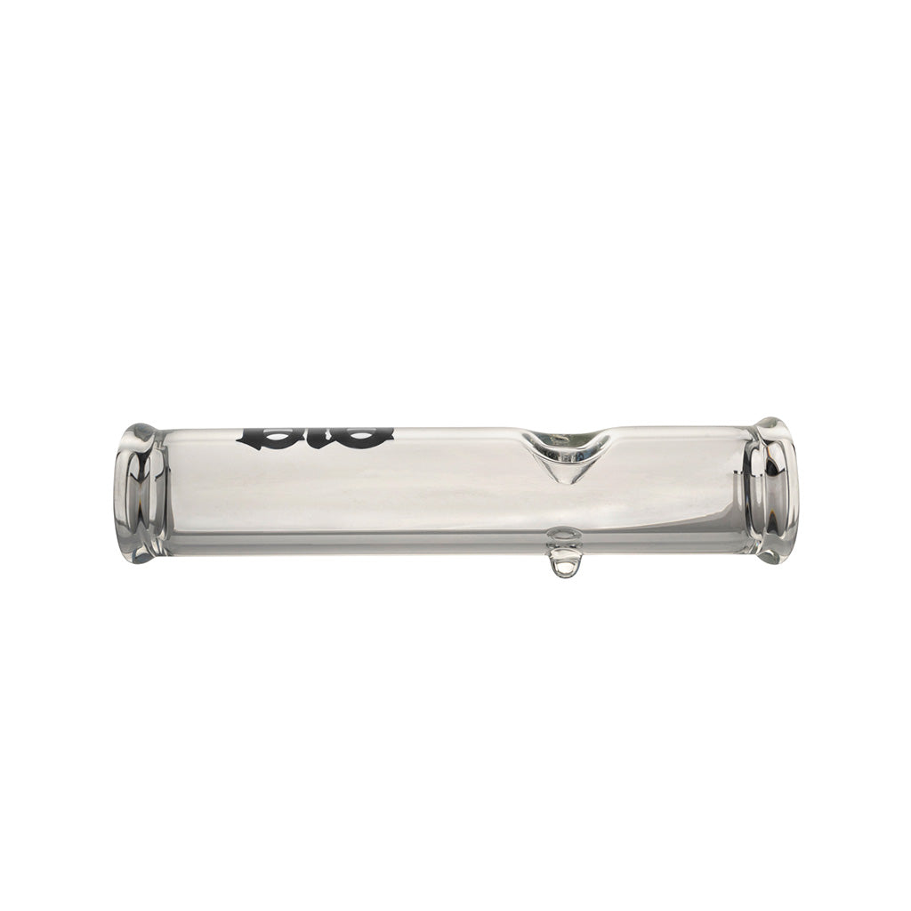 BIO Steamroller Black Glass Pipe Top Side View – 11 Inch Straight Tube