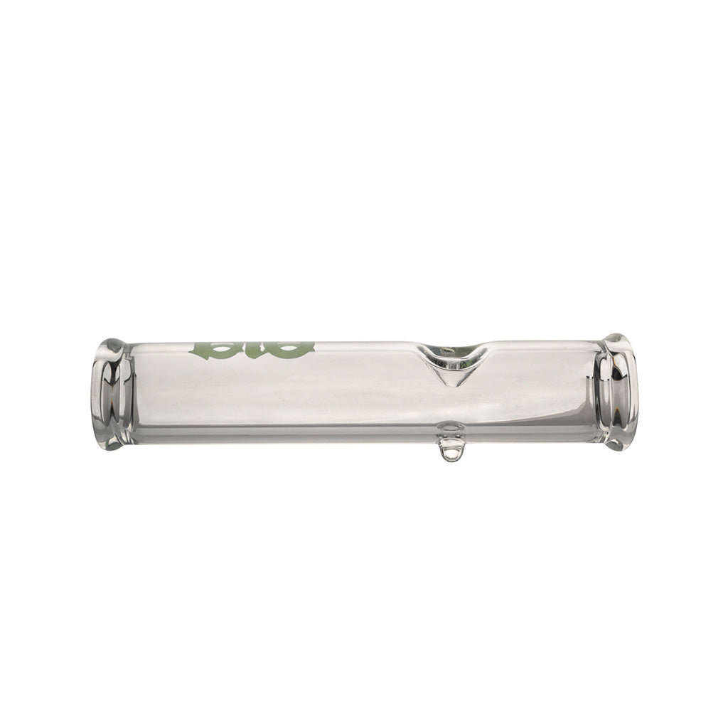 BIO Steamroller Green Glass Pipe Top Side View – 11 Inch Straight Tube
