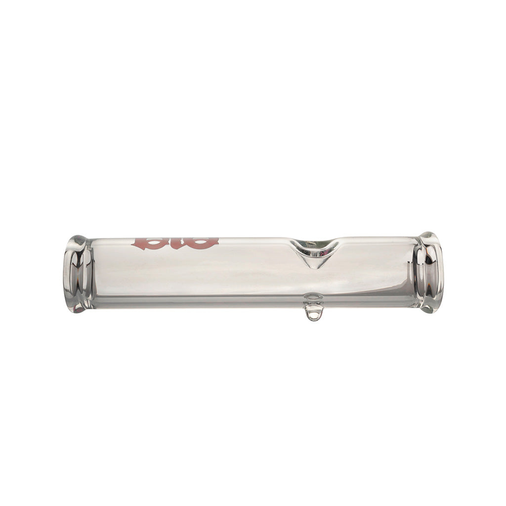 BIO Steamroller Red Glass Pipe Top Side View – 11 Inch Straight Tube
