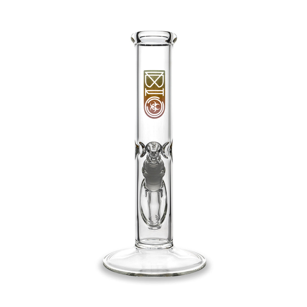 12Inch 14mm BIO Glass Classic Straight Rasta Waterpipe Bong - Fat Ass Glass