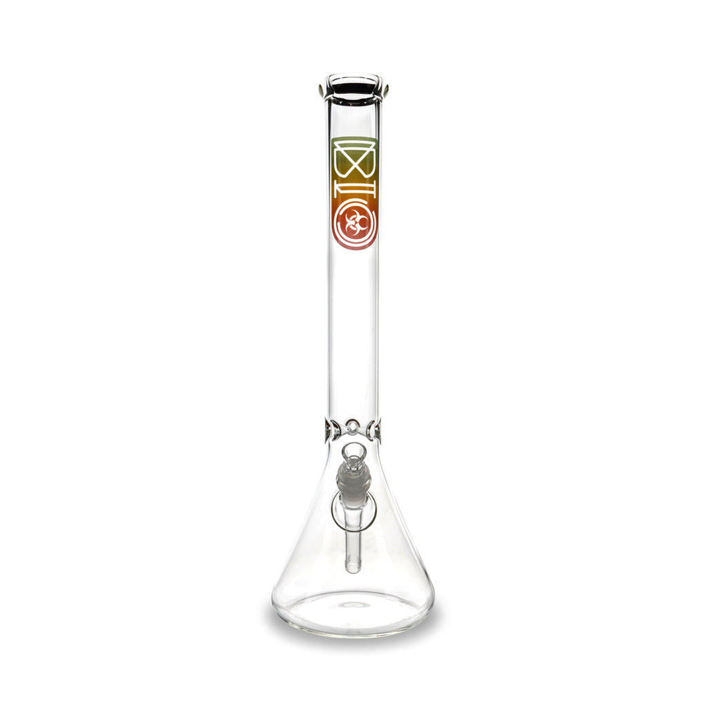 18 Inch Bio Glass Rasta Classic Beaker Waterpipe Bong - FGC
