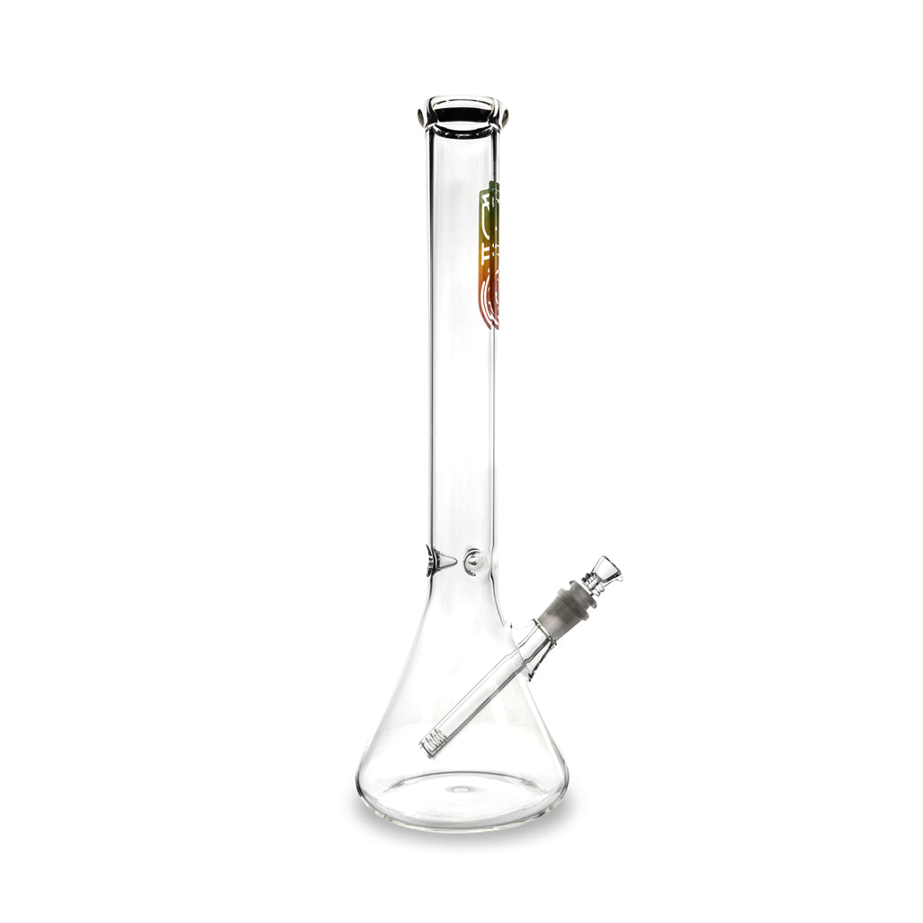 18 Inch Bio Glass Rasta Classic Beaker Waterpipe Bong Side View- FGC