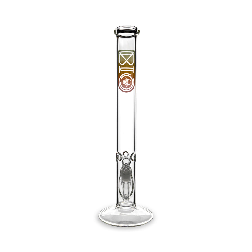 18 Inch Bio Glass Rasta Classic Straight Waterpipe Bong - FGC
