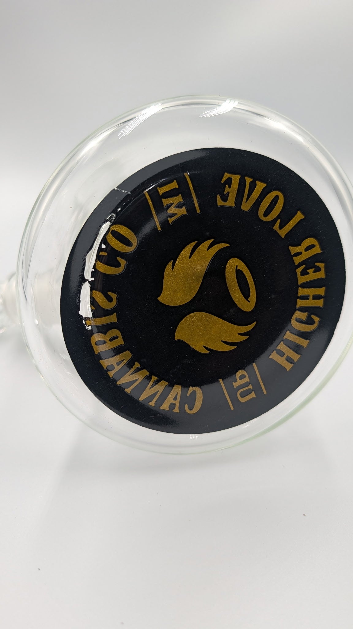 12" Thick SCRATCHED STICKER Beaker Bongs