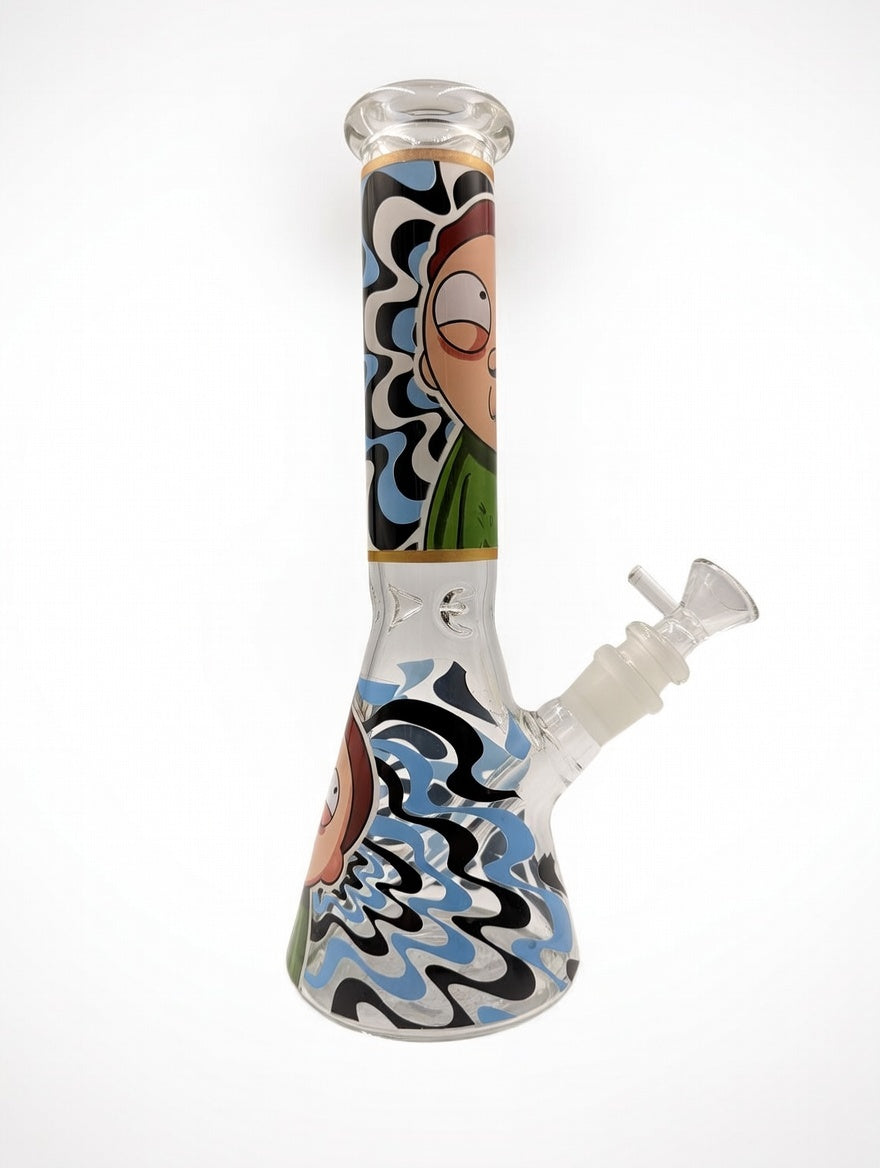 8" R & M Themed Beaker Bong