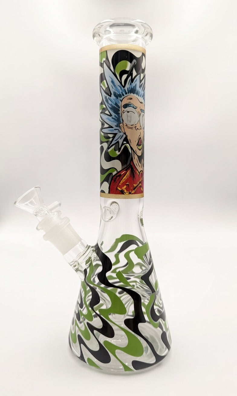8" R & M Themed Beaker Bong