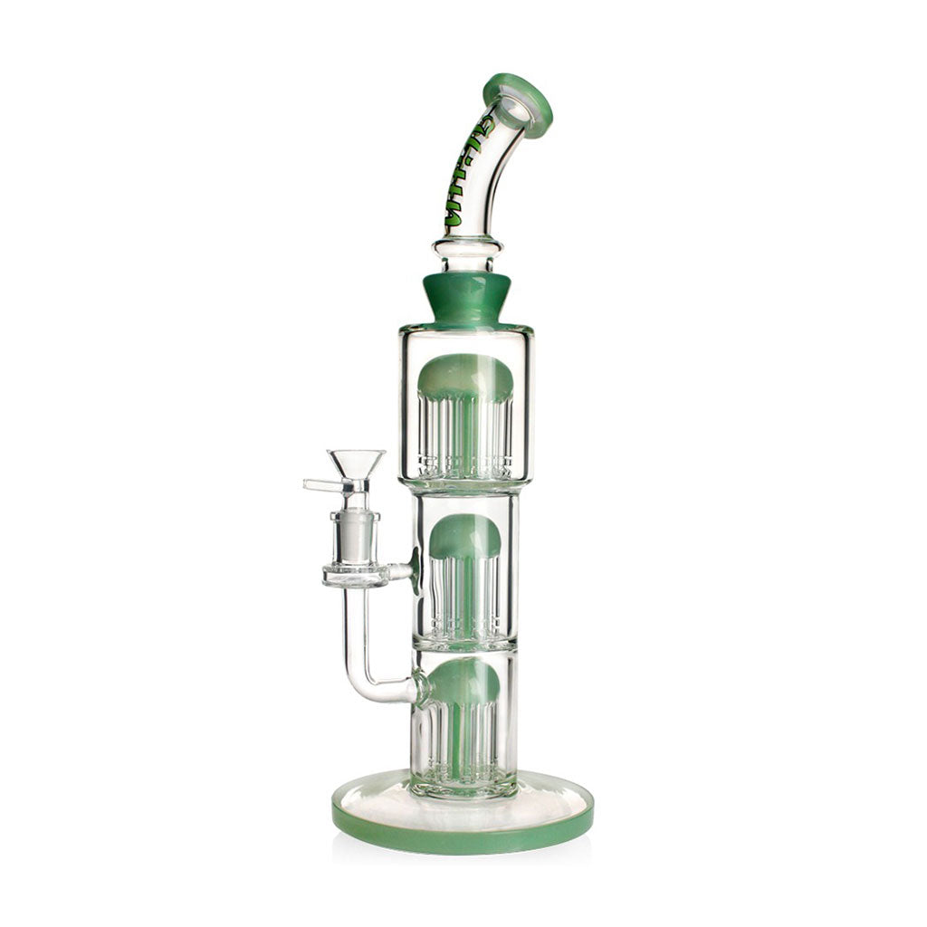 HITTN TRIPLE TREE PERC BENT NECK BONG