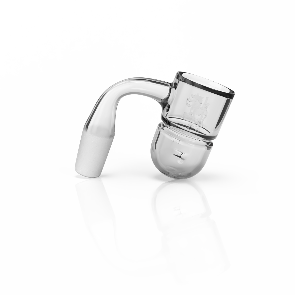 14mm Male Round Bottom Whirlwind Auto Spinner Quartz Banger w. Splash Guard