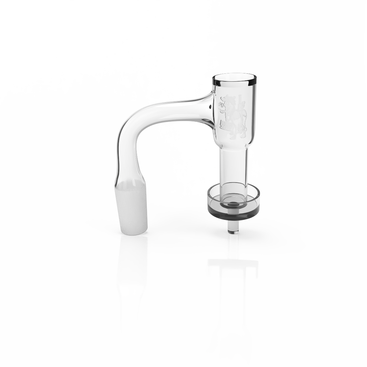 14mm Male 90 Degree FULL WELD Quartz Terp Slurper w. XL Dish