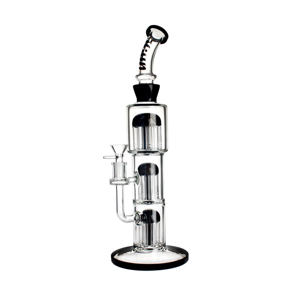 HITTN TRIPLE TREE PERC BENT NECK BONG