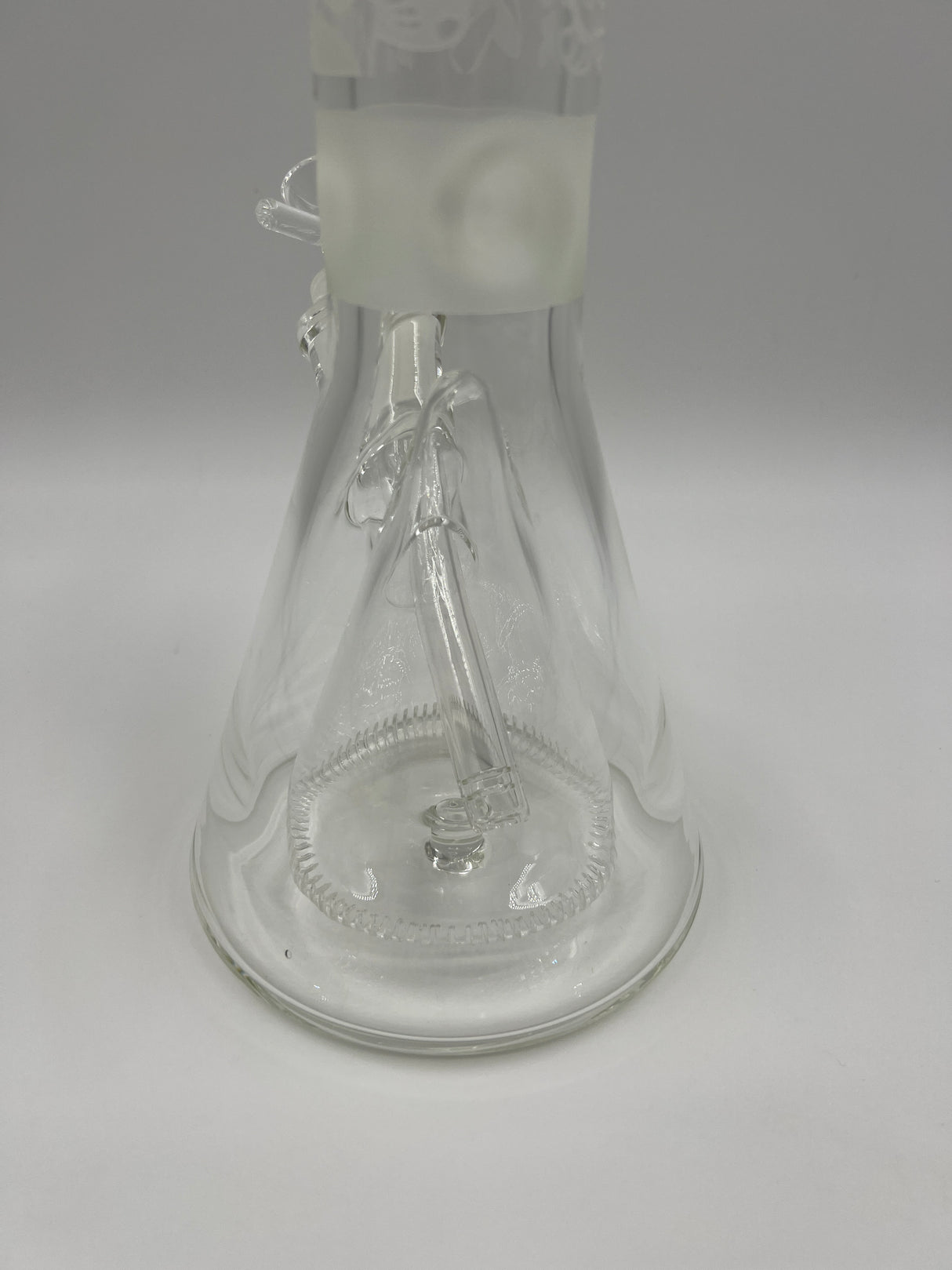 15" Sandblasted Mushroom Theme Pyramid Beaker Bong