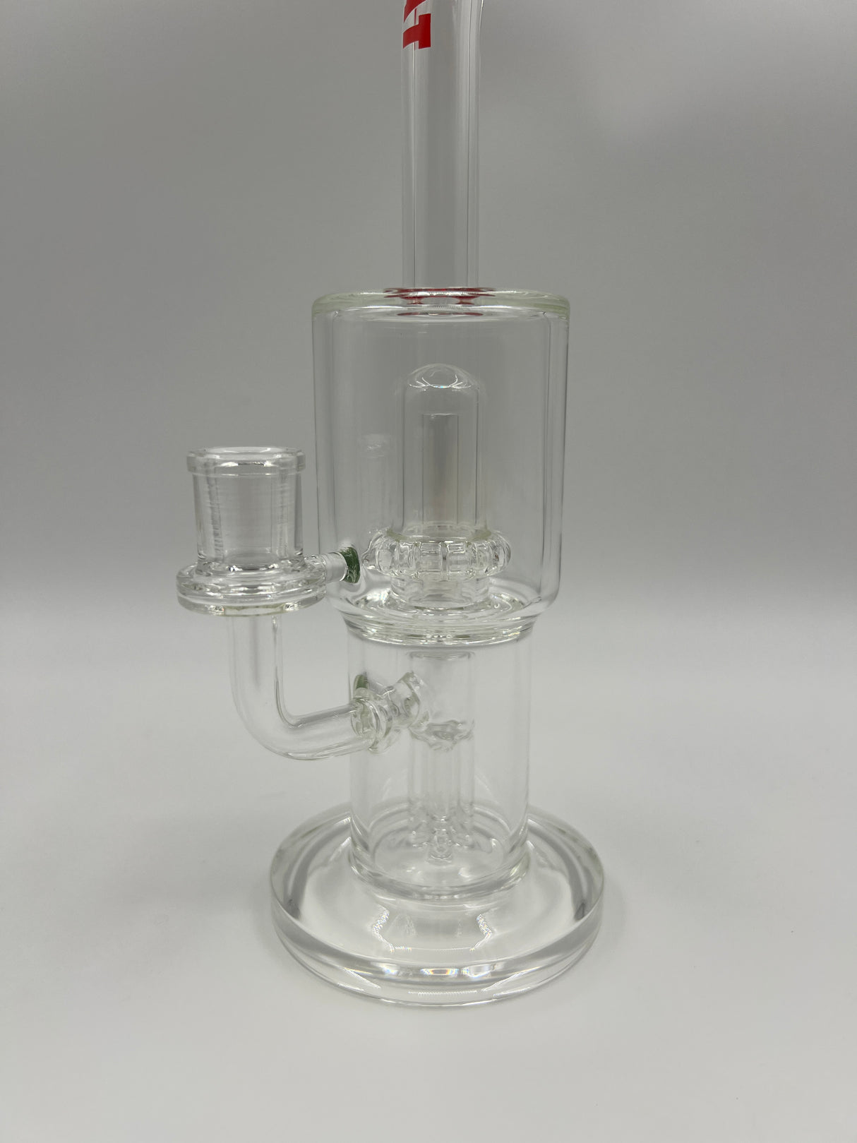 11" Red Lipped UFO to Tree Arm Lucky Goat Glass Bent Neck