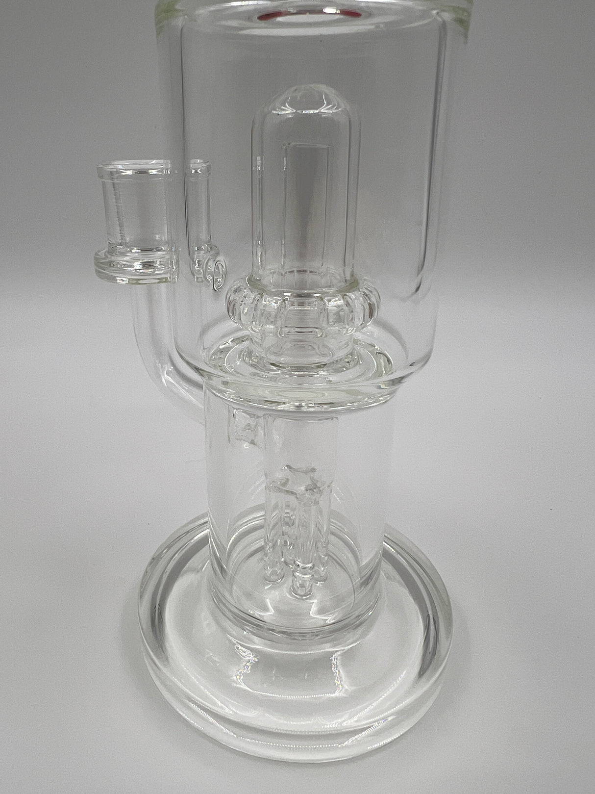 11" Red Lipped UFO to Tree Arm Lucky Goat Glass Bent Neck