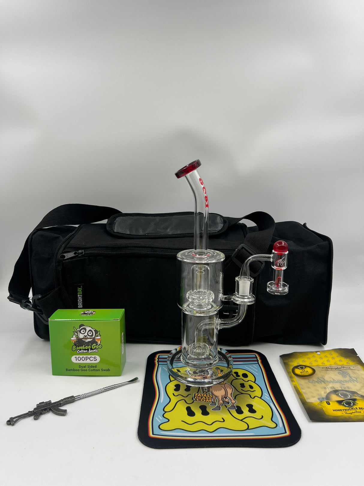 11.5" Lucky Goat Glass x Honyebee Herb Bundle Set