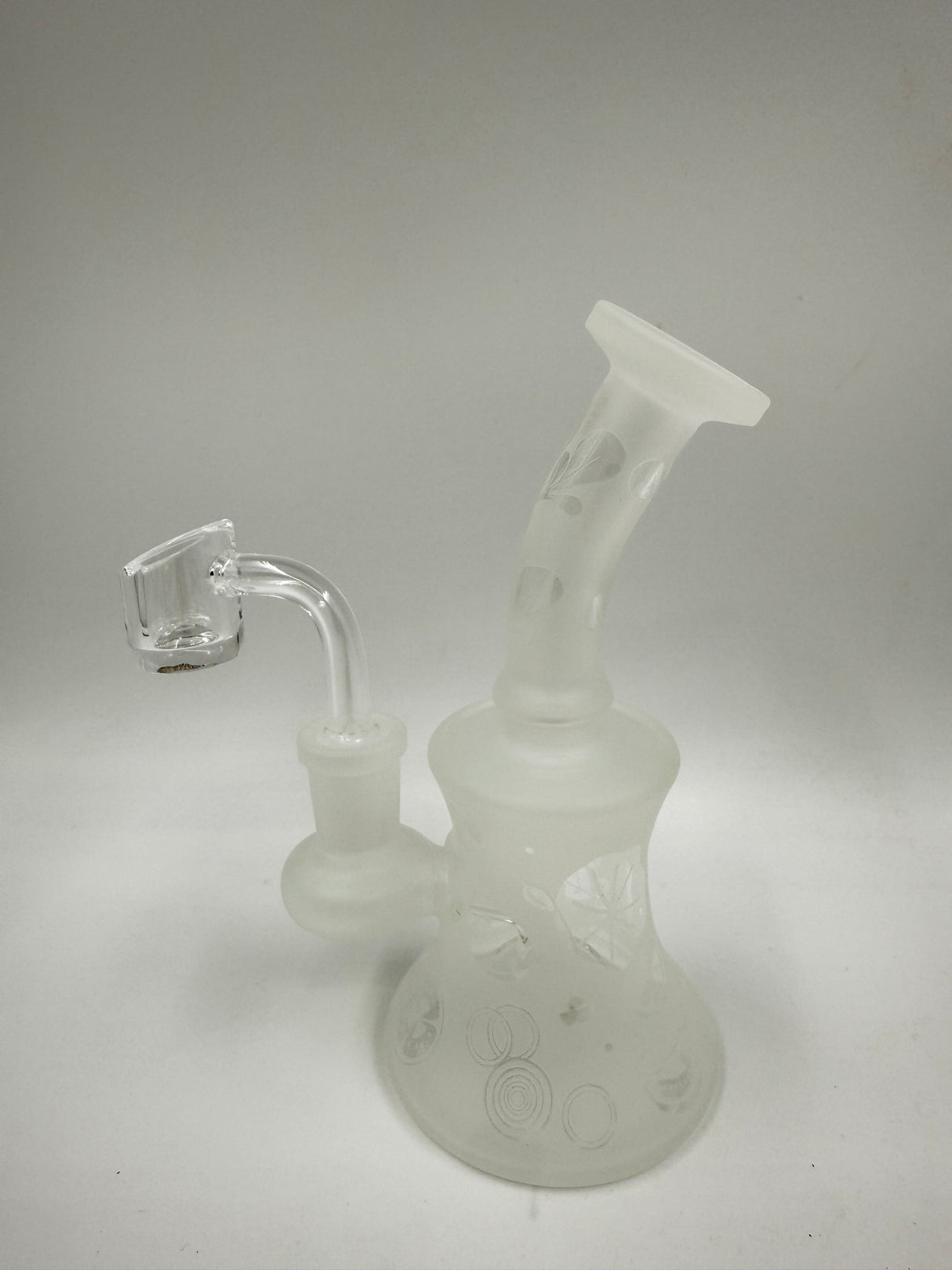 5" Sandblasted Dab Rig w. Quartz Banger