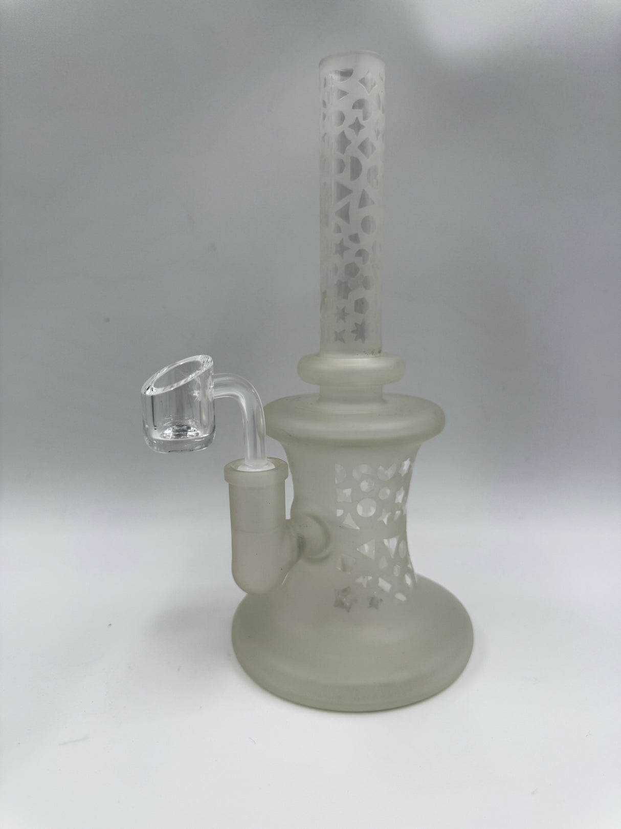 9.5" Sandblasted Banger Hanger w. Quartz Banger