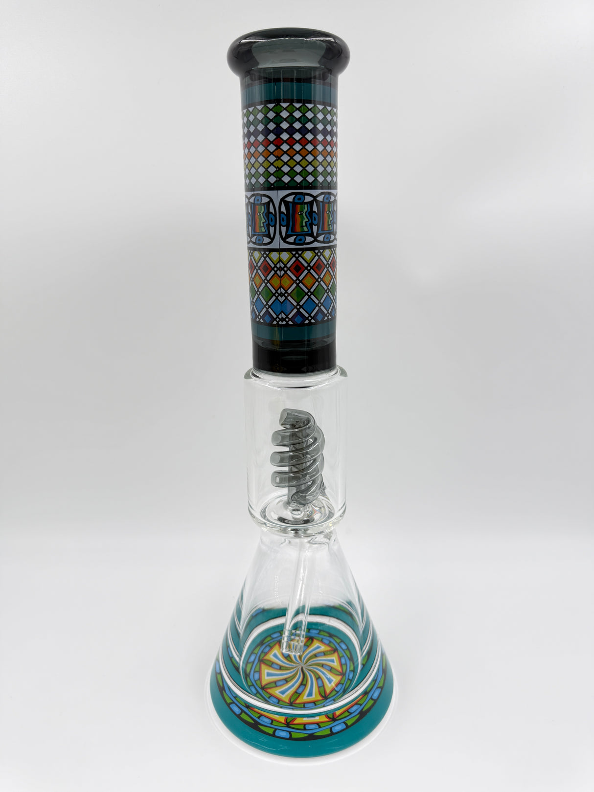 16" Colored Coil Percolator Beaker Bong