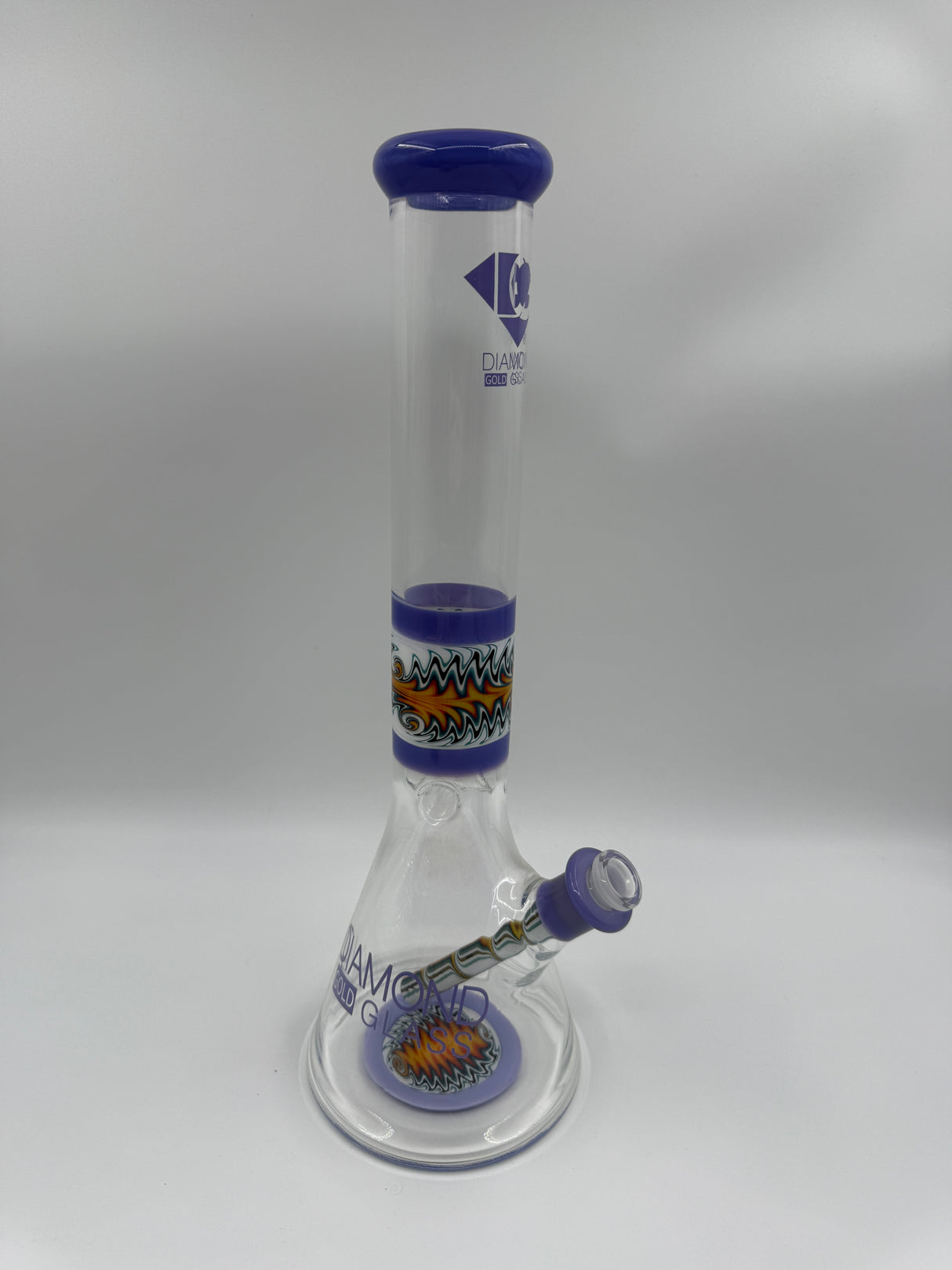 CLOSEOUT 16" Diamond Glass WigWag Beaker Bong