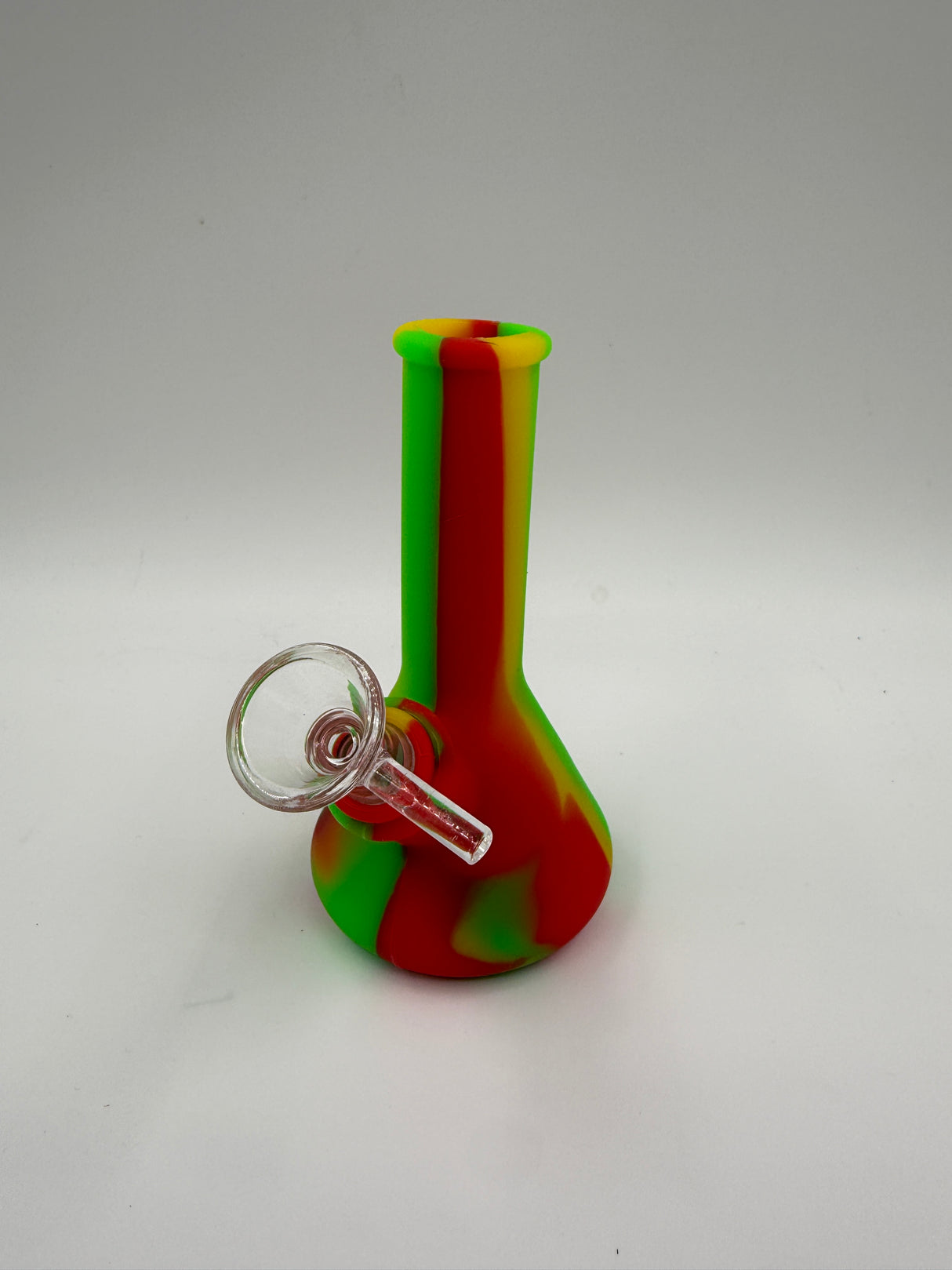 5" Pocket Bong Silicone w. Removable Downstem & Glass Slide