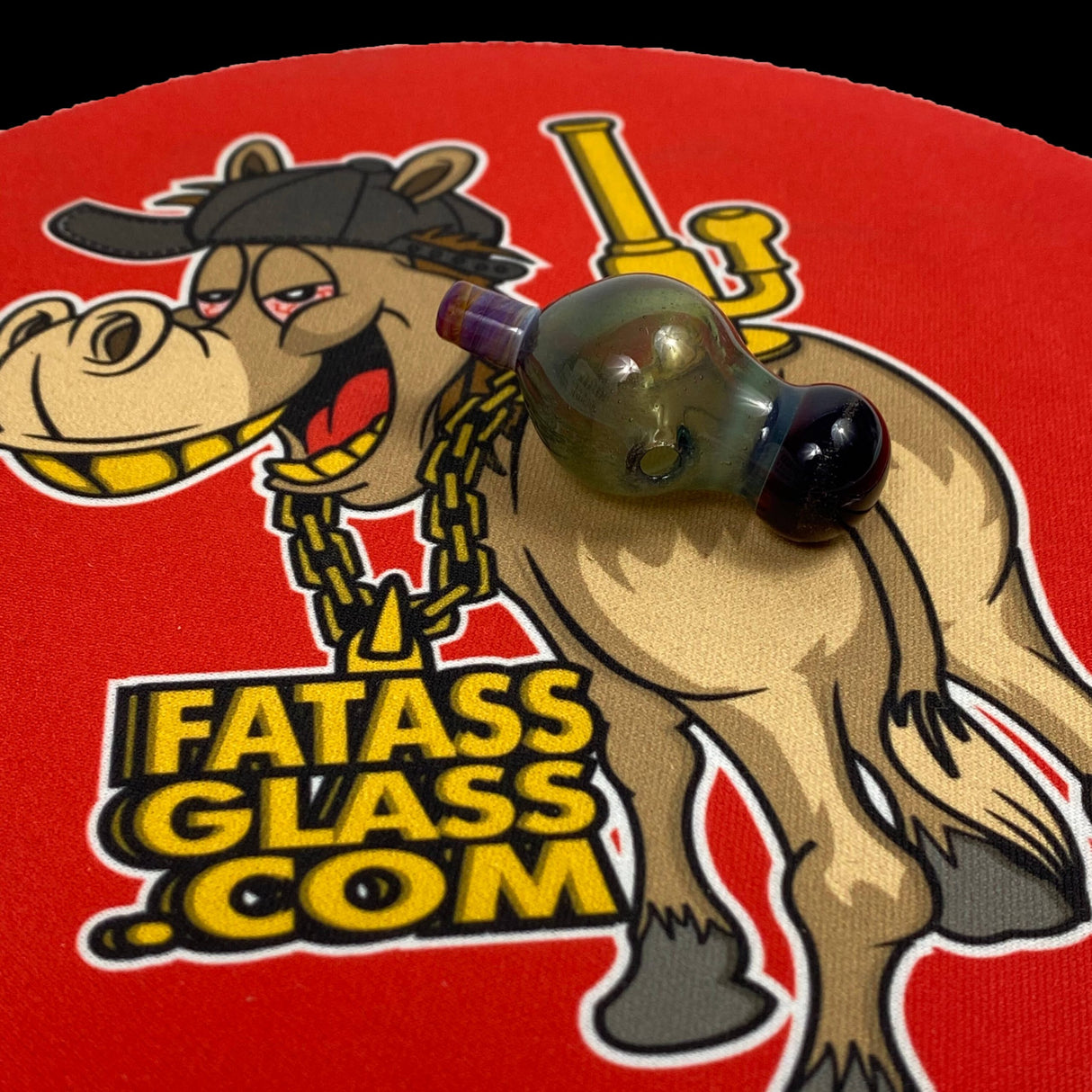 Messy Glass Round Top Directional Carb Cap