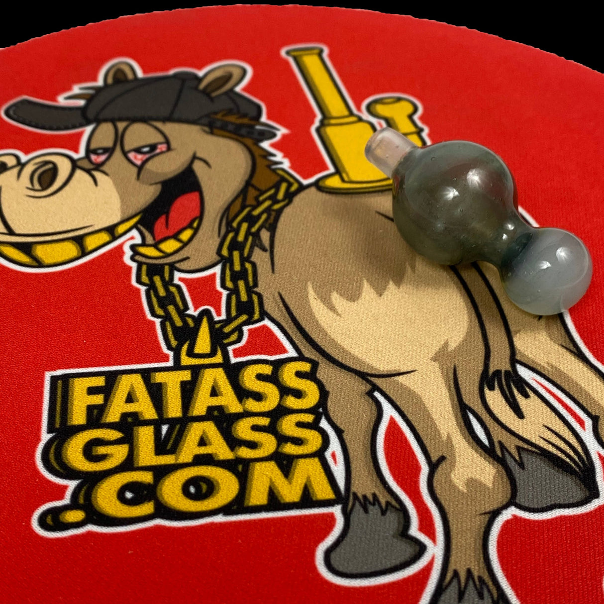 Messy Glass Round Top Directional Carb Cap