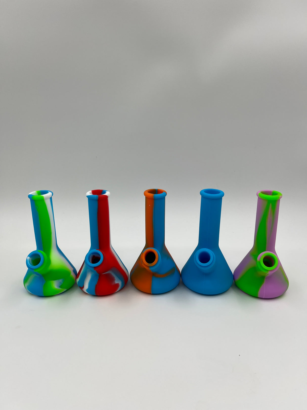 5" Pocket Bong Silicone w. Removable Downstem & Glass Slide