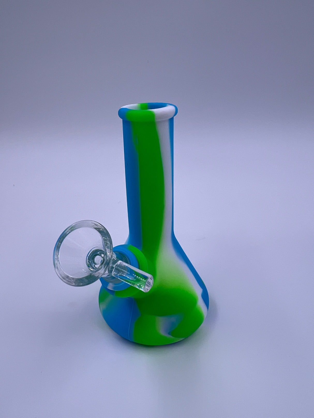 5" Pocket Bong Silicone w. Removable Downstem & Glass Slide