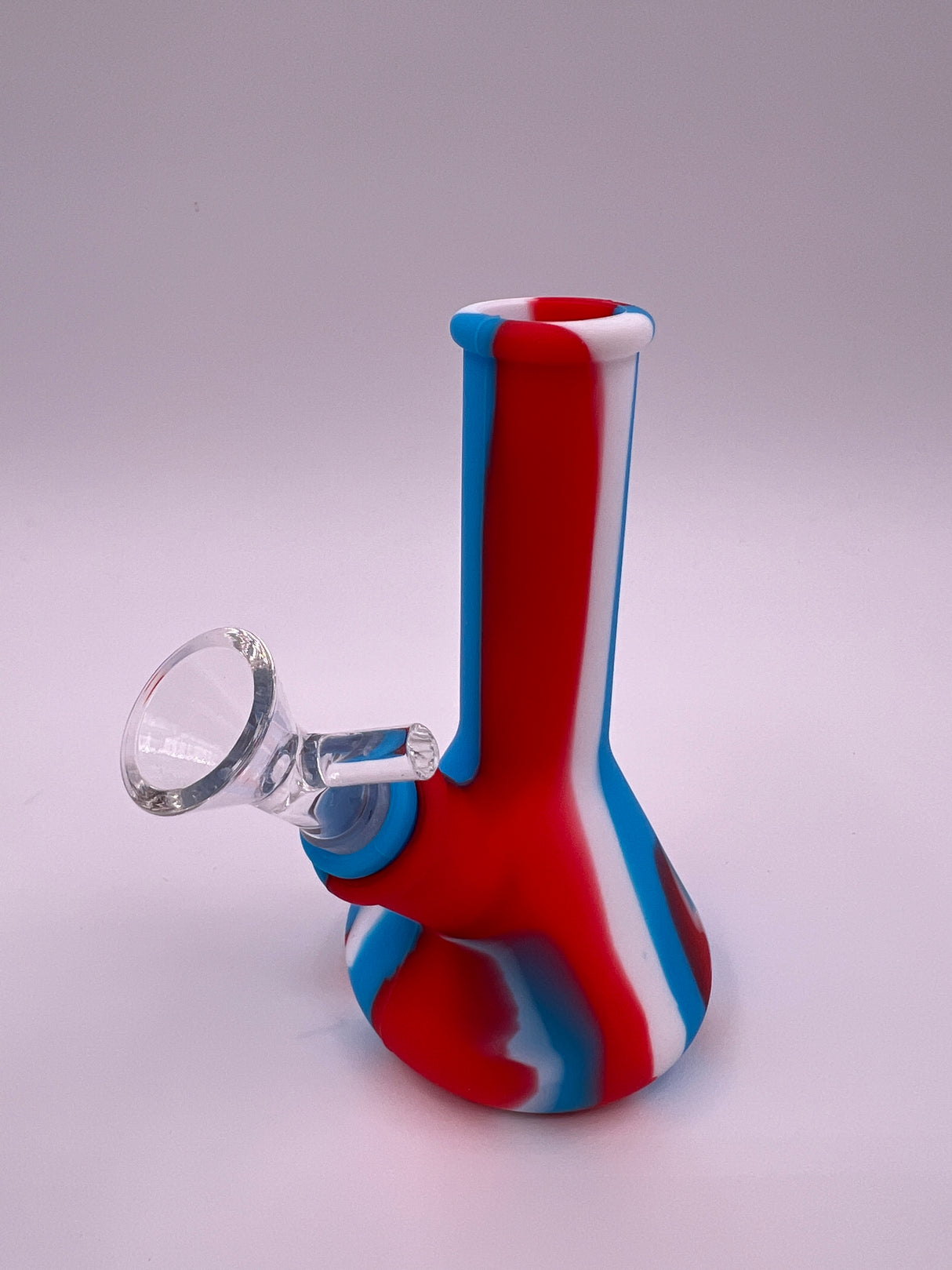 5" Pocket Bong Silicone w. Removable Downstem & Glass Slide