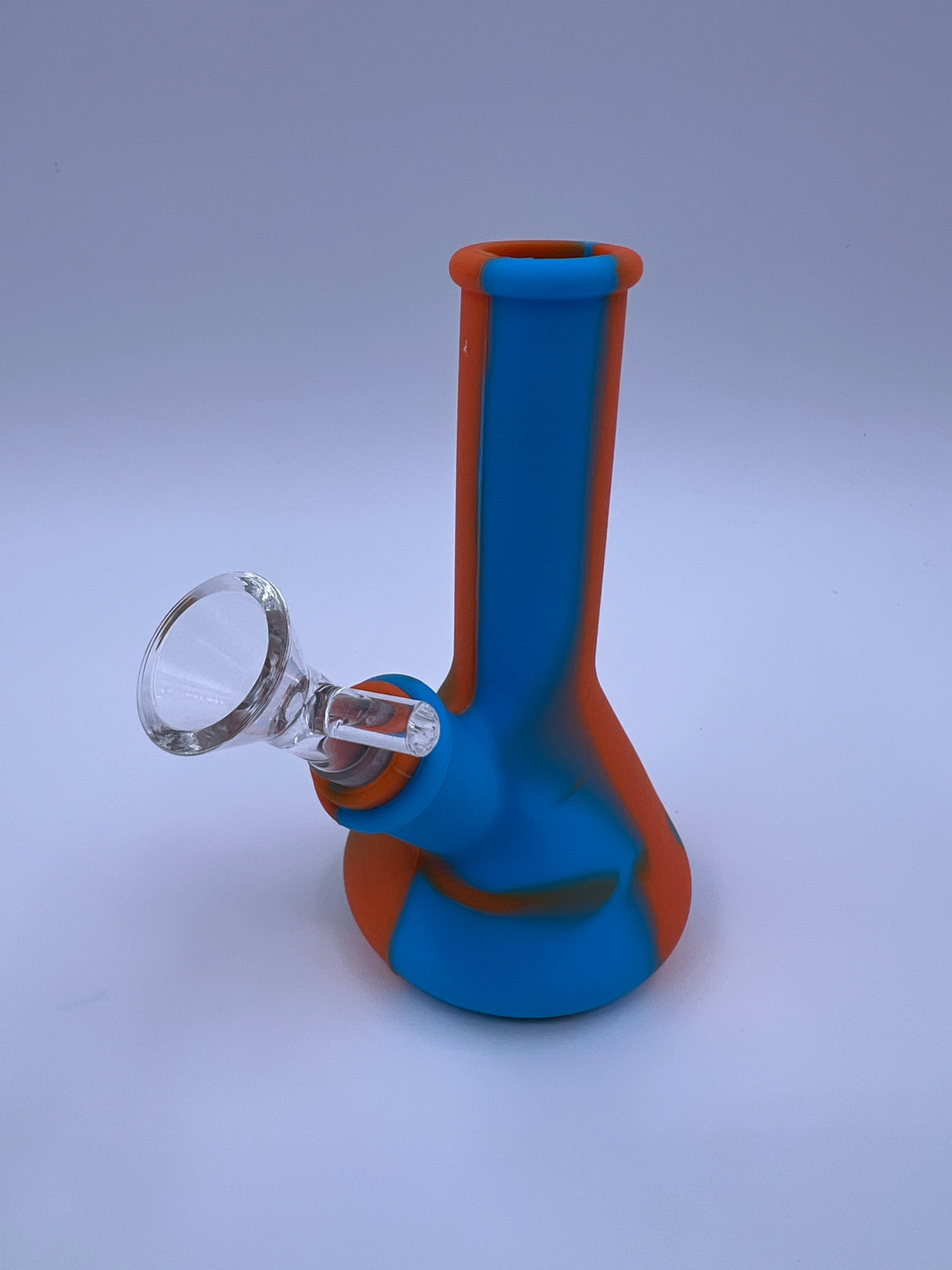 5" Pocket Bong Silicone w. Removable Downstem & Glass Slide