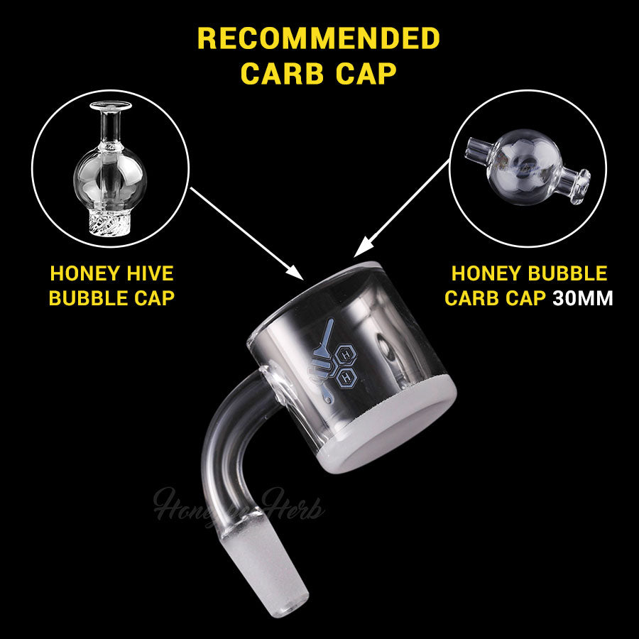 HONEY & MILK XL BEVEL QUARTZ BANGER - 90° DEGREE | YL-CLOSEOUT