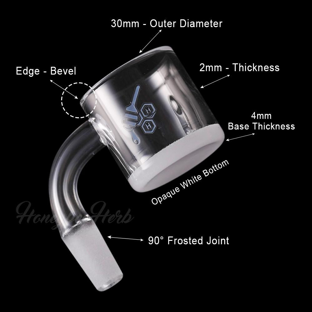 HONEY & MILK XL BEVEL QUARTZ BANGER - 90° DEGREE | YL-CLOSEOUT