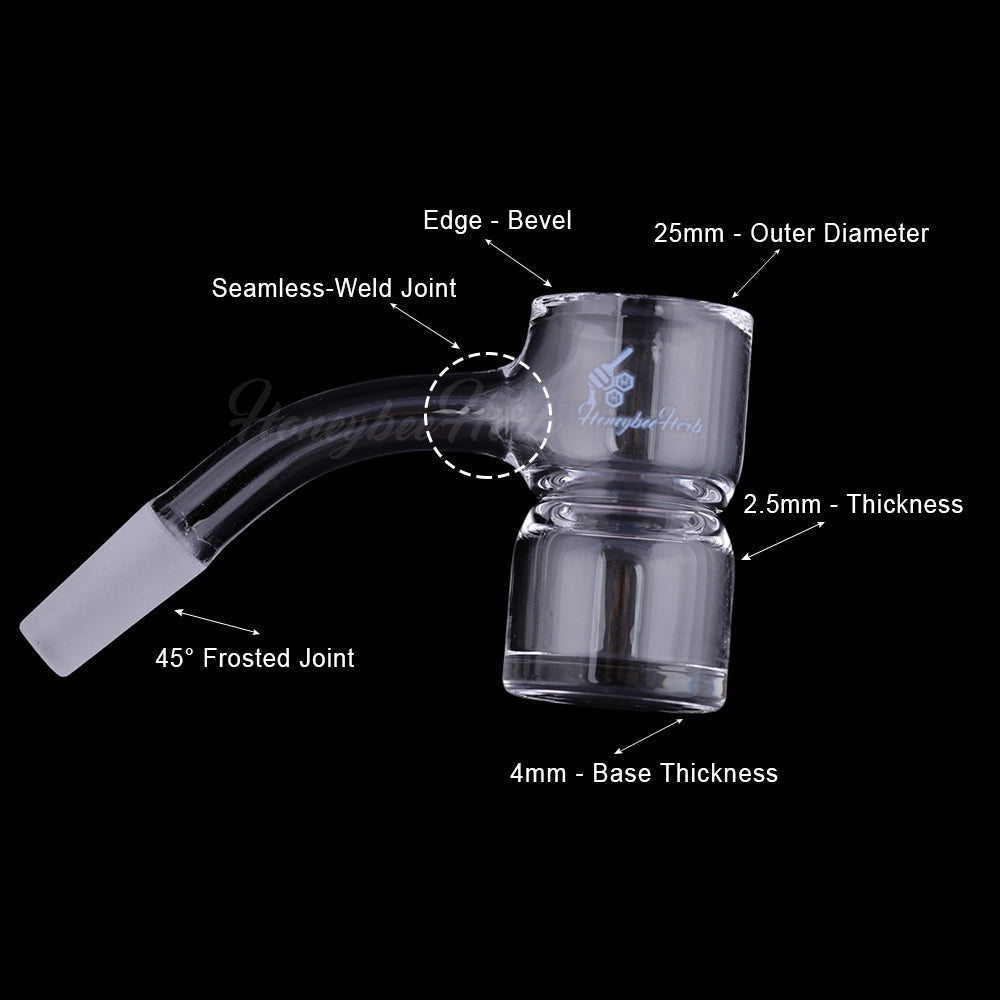 HONEY BEVEL SPLASH BUCKET QUARTZ BANGER - 45° DEGREE | BL-CLOSEOUT