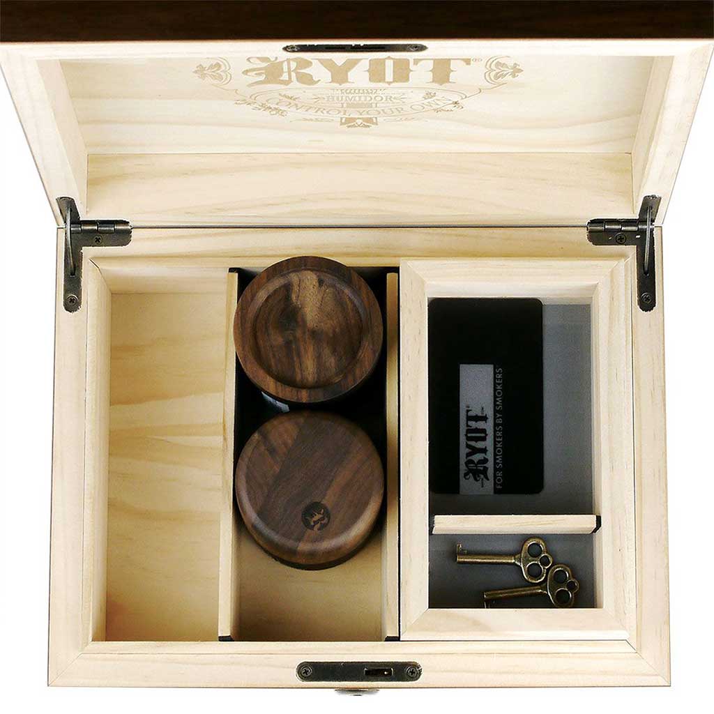 HUMIDOR WALNUT COMBO BOX (8X11)