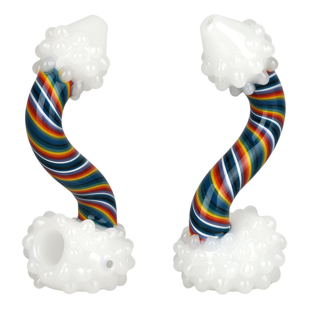 Rainbow Cloud Glass Hand Pipe | 5"