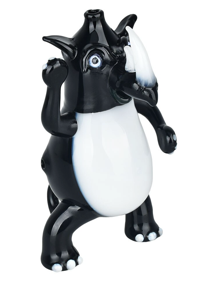 Standing Rhino Glass Hand Pipe | 5.25"