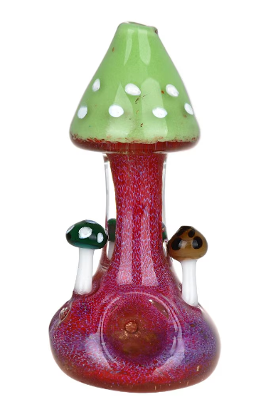 Mushroom Buddies Standing Glass Hand Pipe | 4"