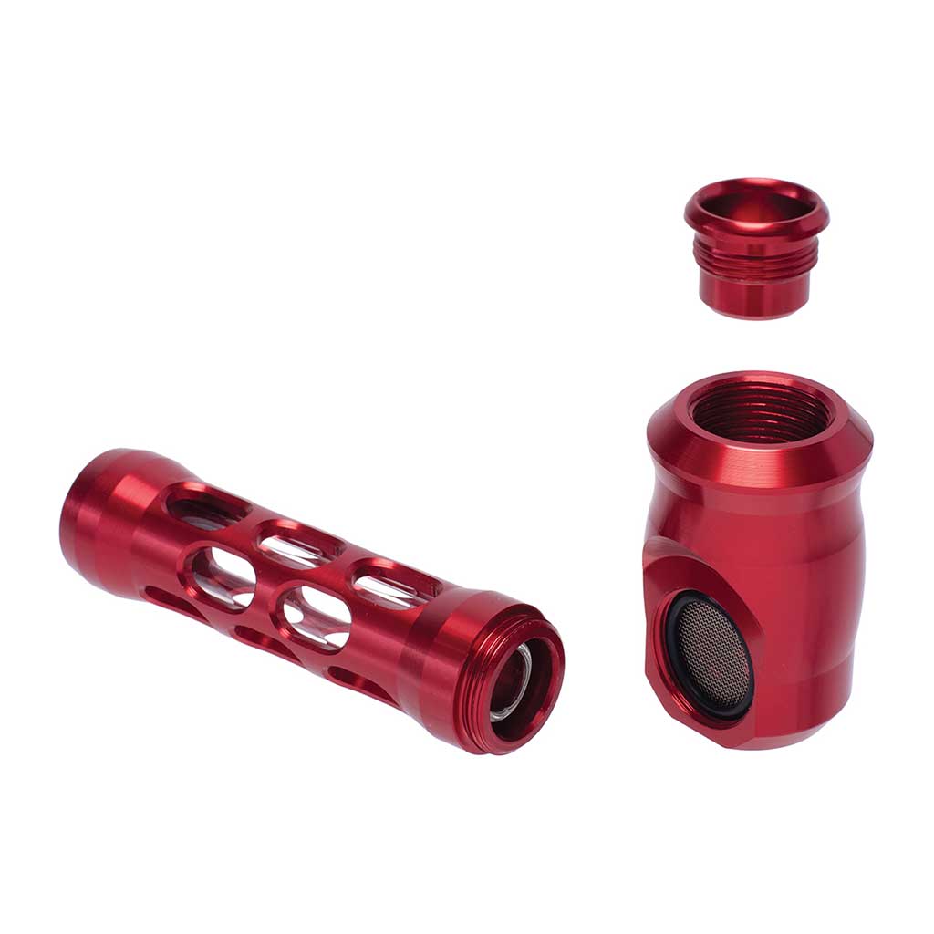 ALUMINUM GLASS PERFORATED HAND PIPE