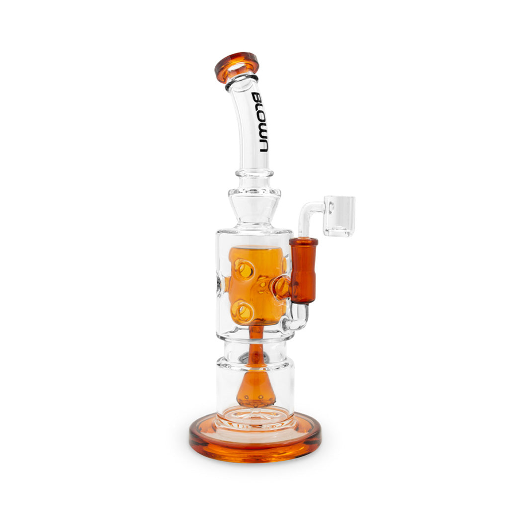 BLOWN Glass Goods ALPHA 12in Rig w/ Drip Perc Fab Egg Mid