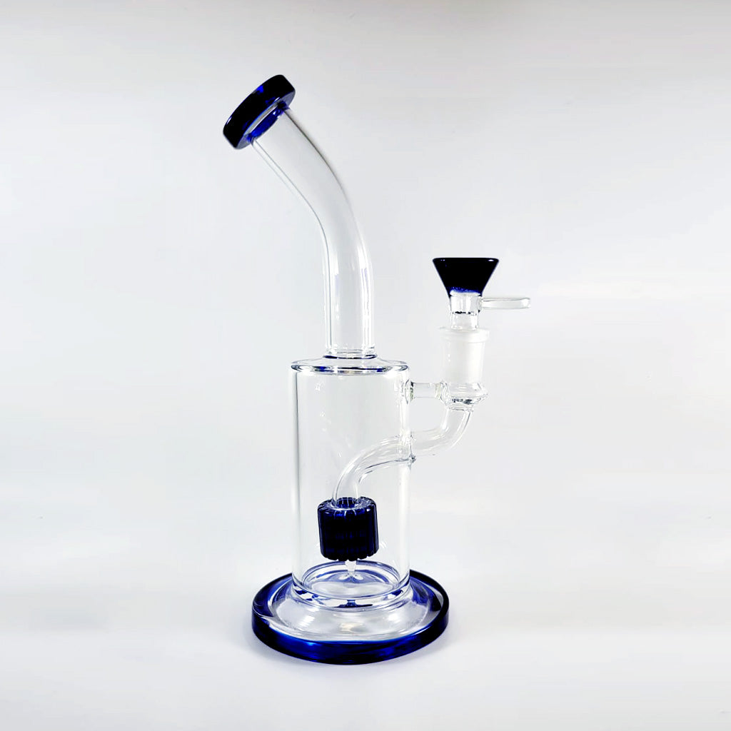 BENT NECK DAB RIG WITH DRUM PERCOLATOR