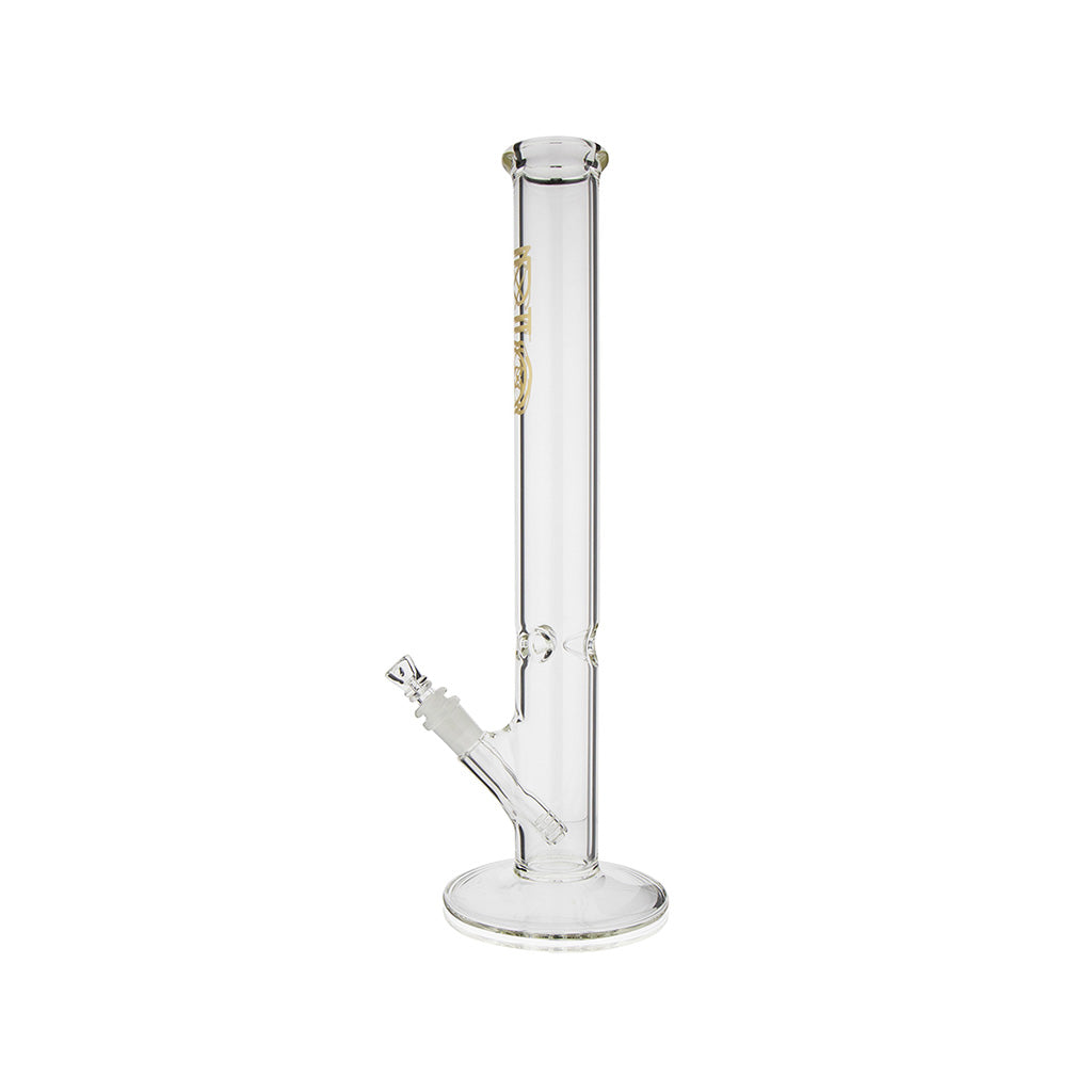 Right Side View Of The Bio 50 X 5 Straight Bong In Gold, 18-Inch Thick Glass Tube From Fat Ass Glass.