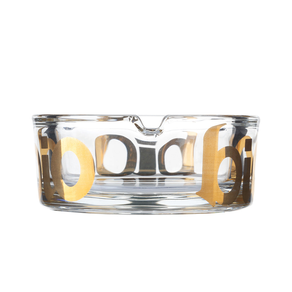 Side View Of BIO Classic Ashtray In Gold
