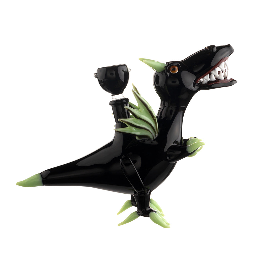 BLACK & SLYME DRAGON GLASS WATER PIPE