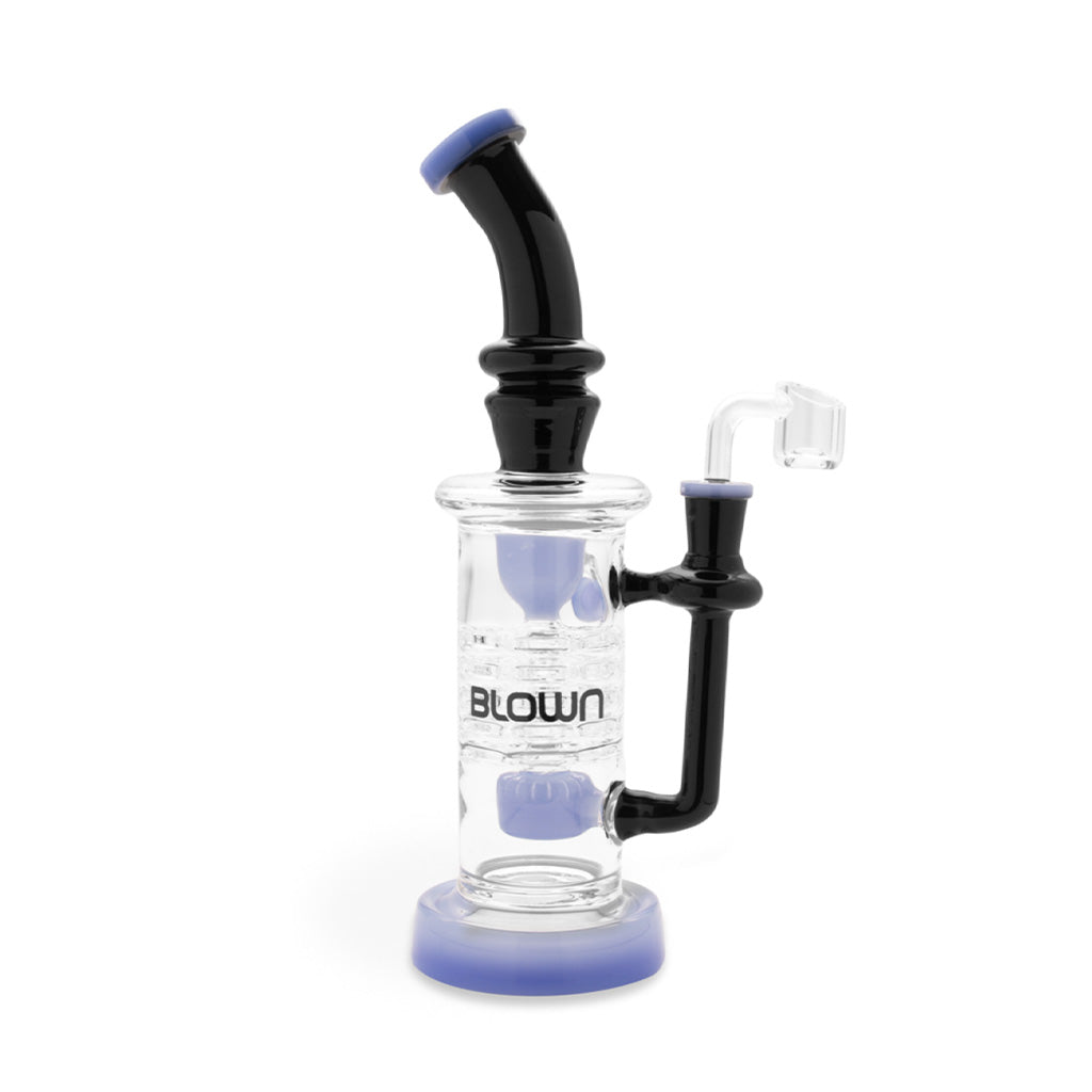 BLOWN Glass Goods ZETA 12in Rig w/ 5-Stack Plate Perc + Recycler & Drum Perc