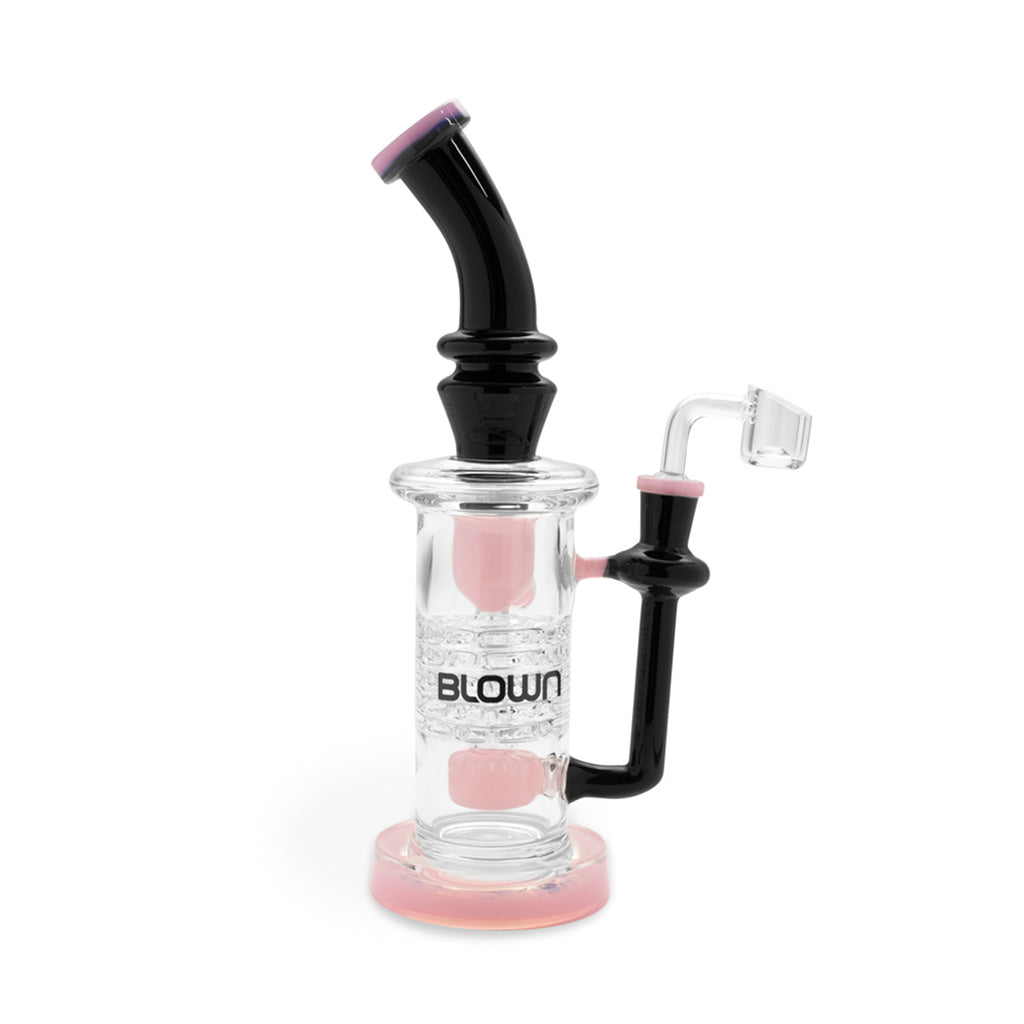 BLOWN Glass Goods ZETA 12in Rig w/ 5-Stack Plate Perc + Recycler & Drum Perc